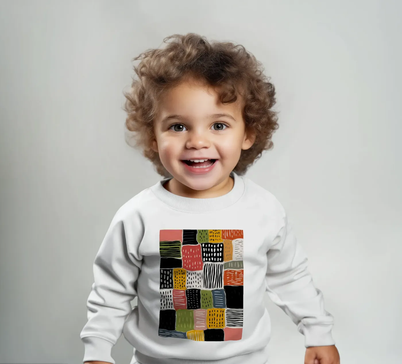Playful Patchwork felpa neonato da Sienna Atelier