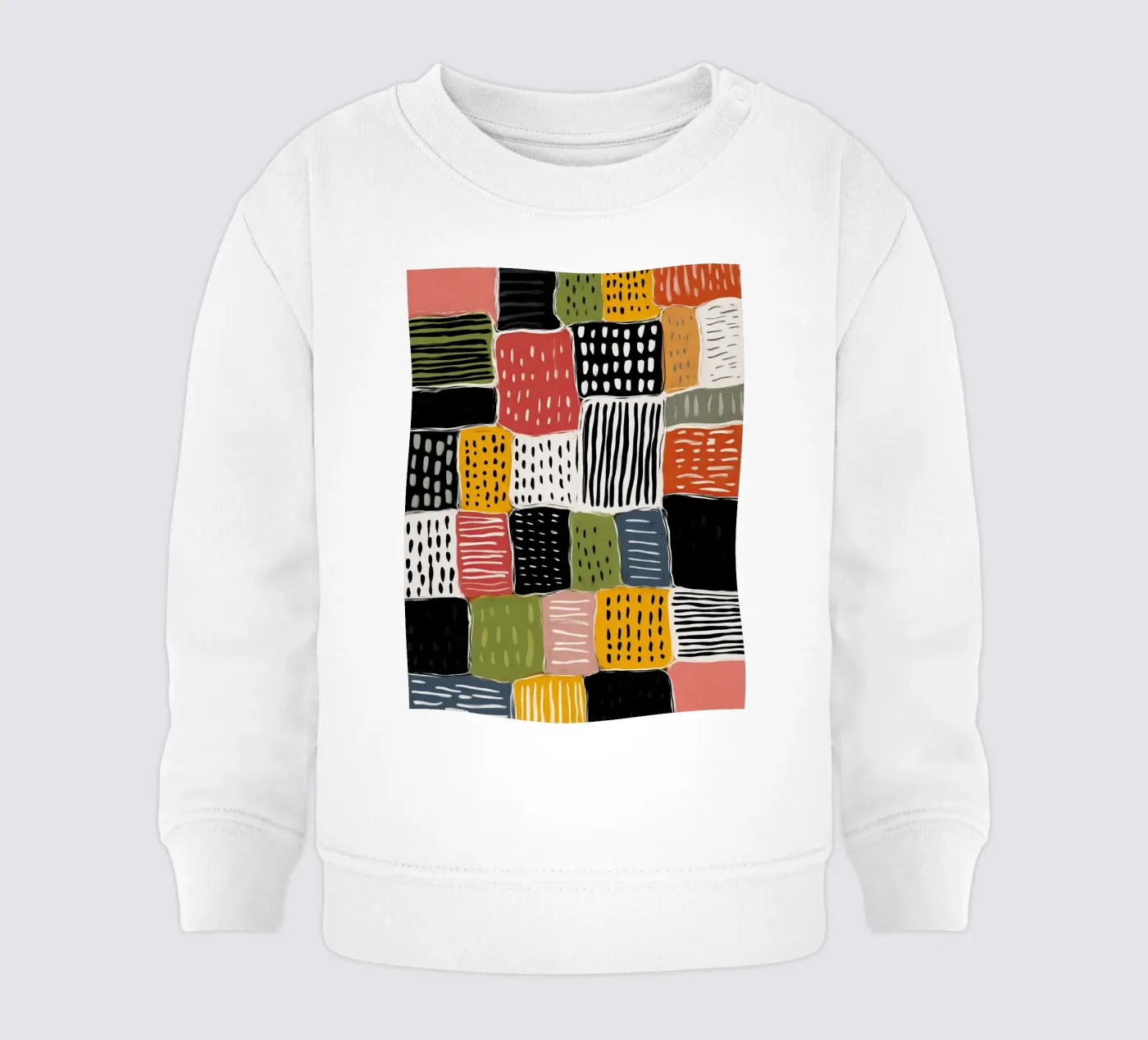 Playful Patchwork felpa neonato da Sienna Atelier