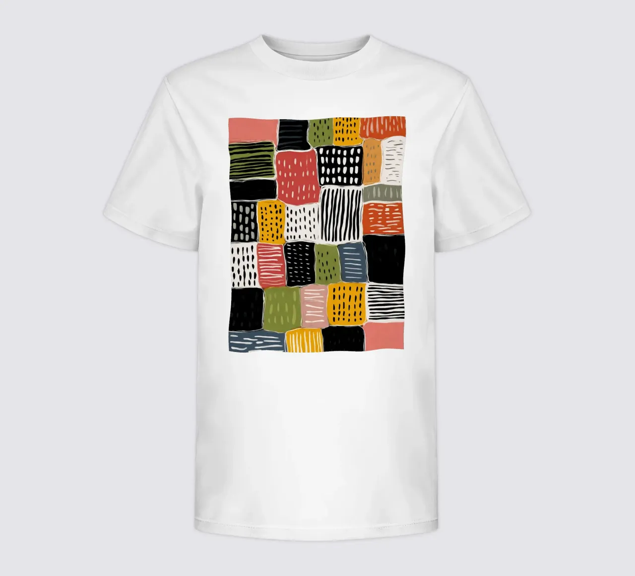 Playful Patchwork Kinder T-Shirt von Sienna Atelier