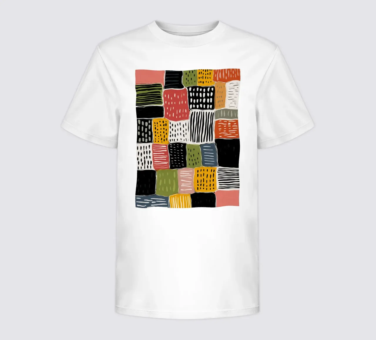 Playful Patchwork Kinder T-Shirt von Sienna Atelier