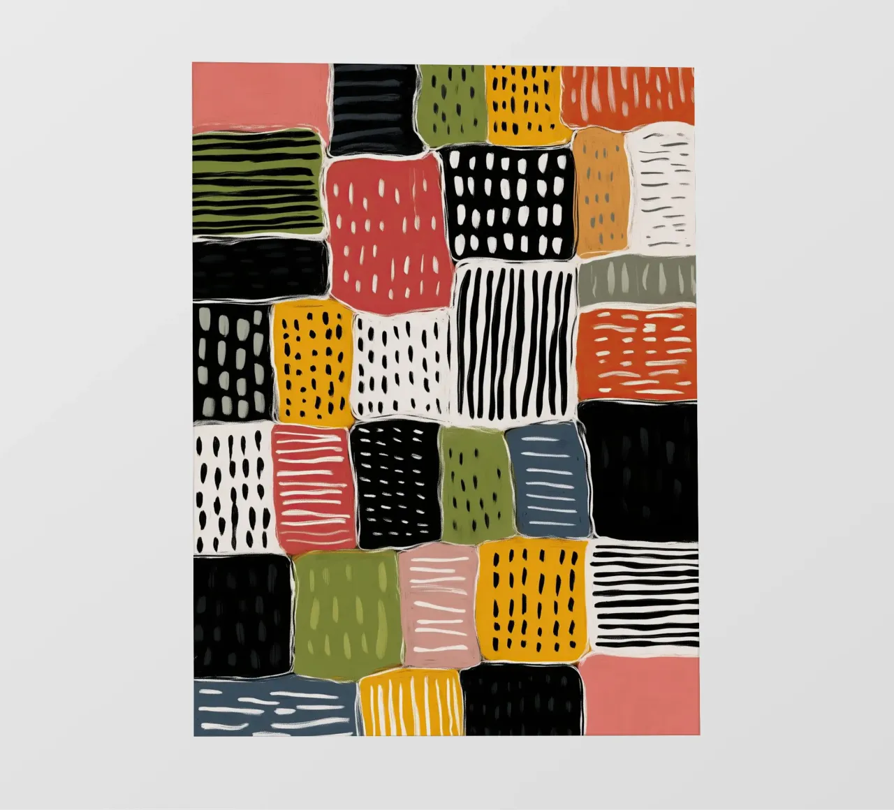 Playful Patchwork fotobehang van Sienna Atelier