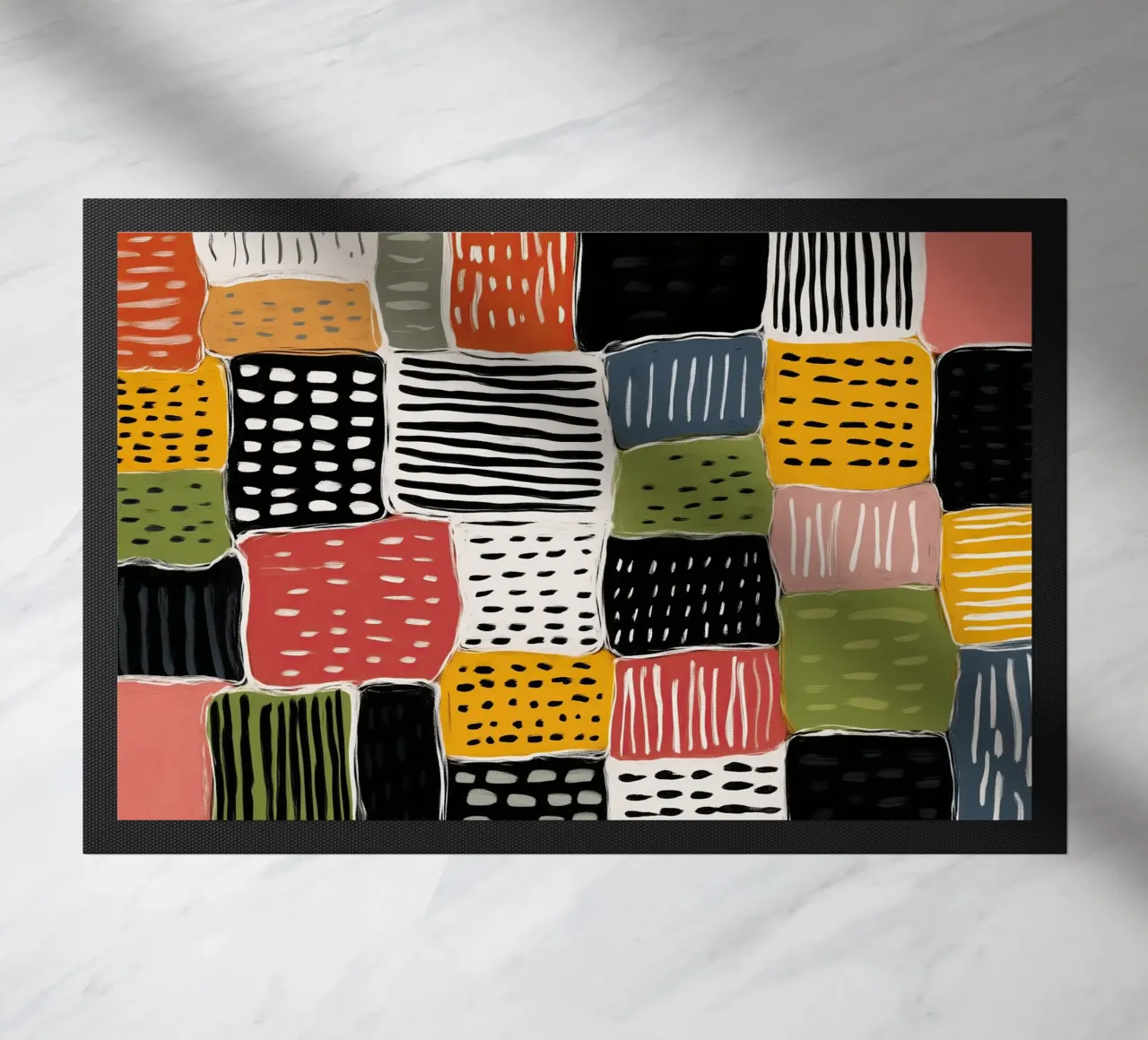 Playful Patchwork deurmat van Sienna Atelier