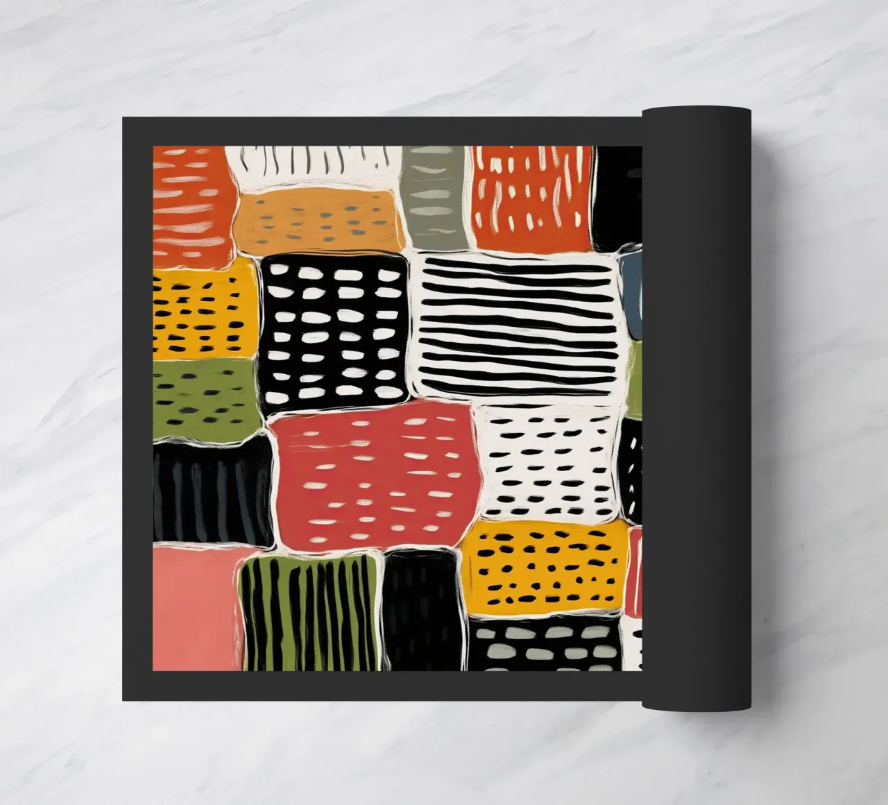 Playful Patchwork deurmat van Sienna Atelier