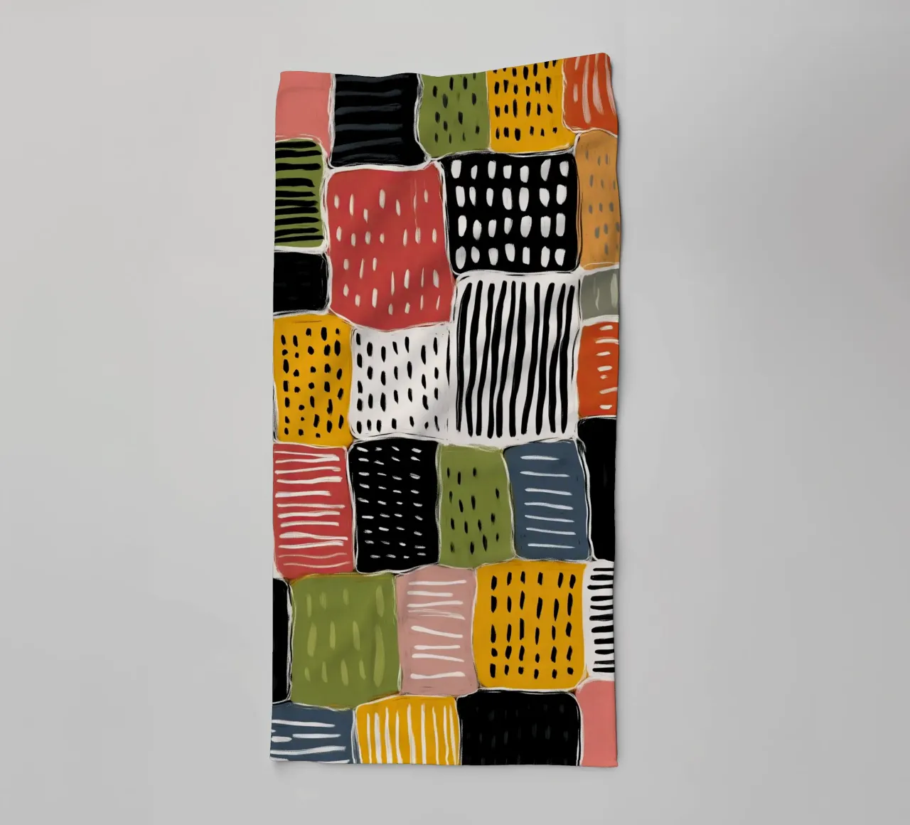 Playful Patchwork badhanddoek van Sienna Atelier