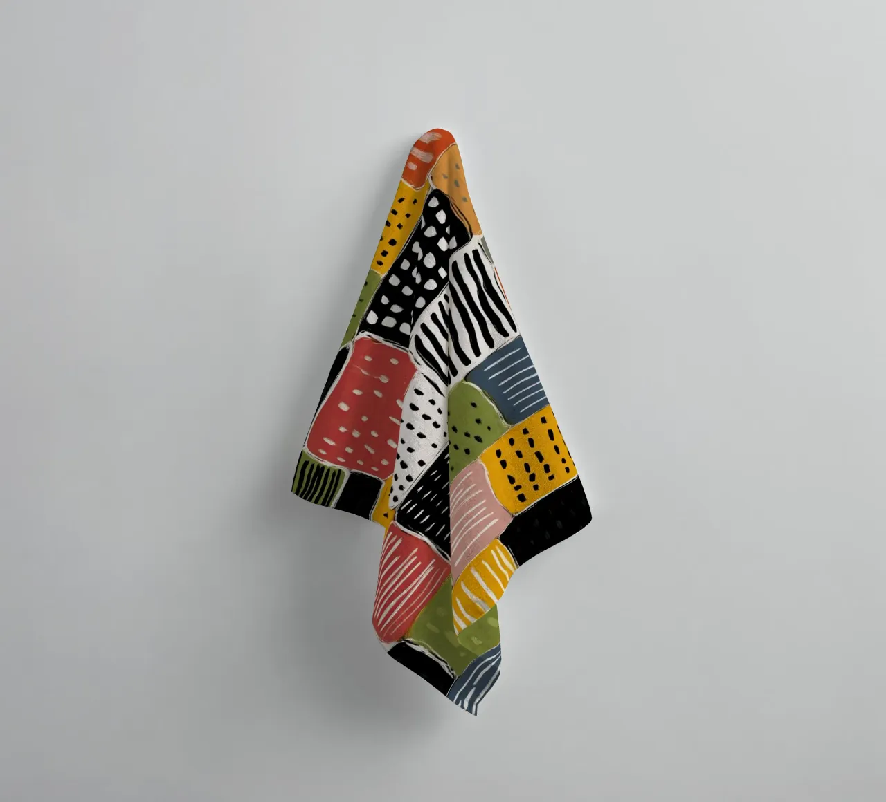 Playful Patchwork badhanddoek van Sienna Atelier