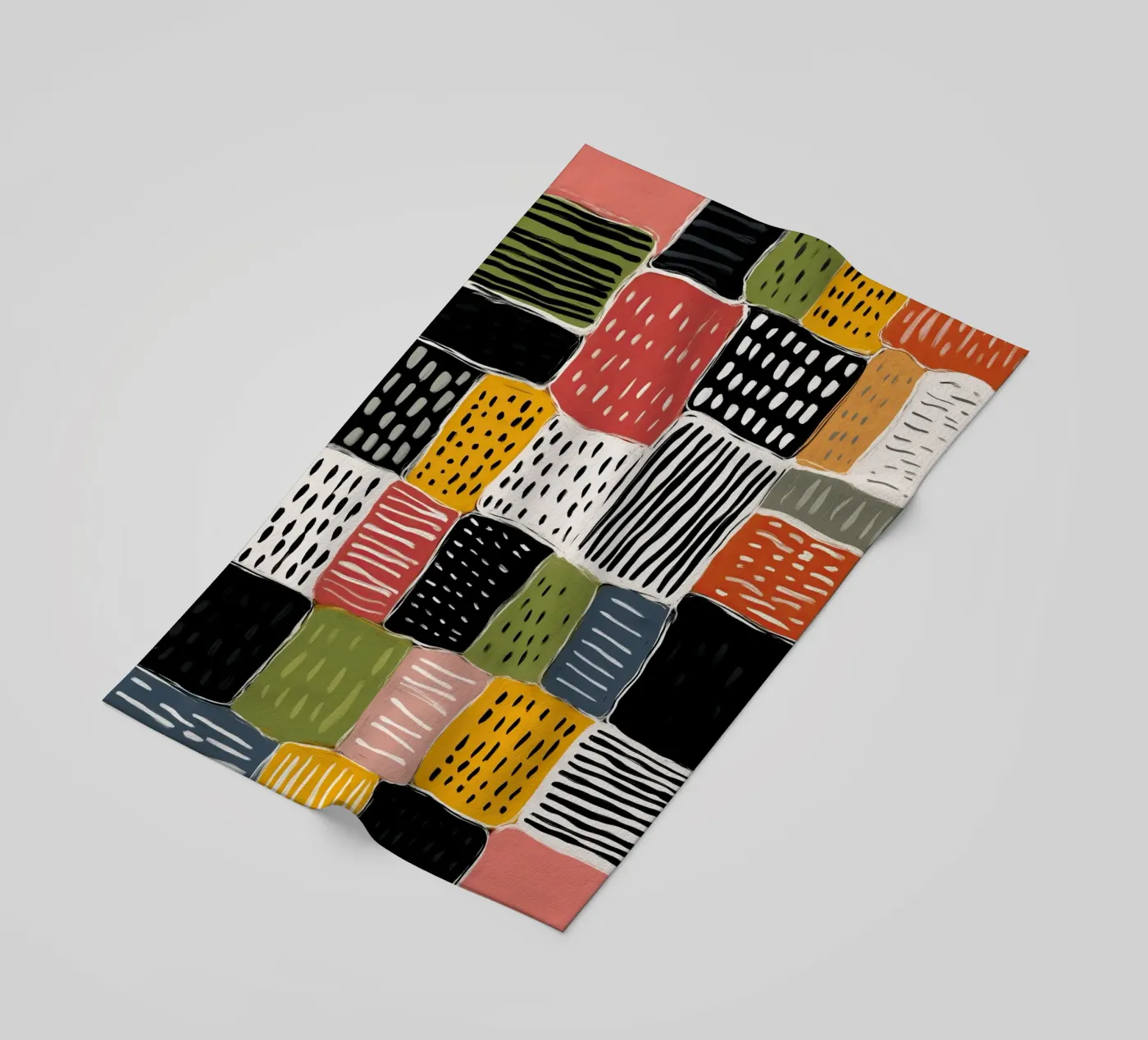 Playful Patchwork strandhanddoek van Sienna Atelier