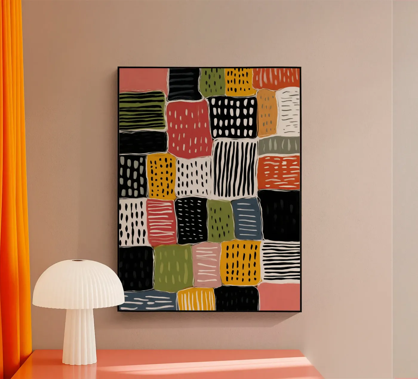 Playful Patchwork acrylic glass by Sienna Atelier