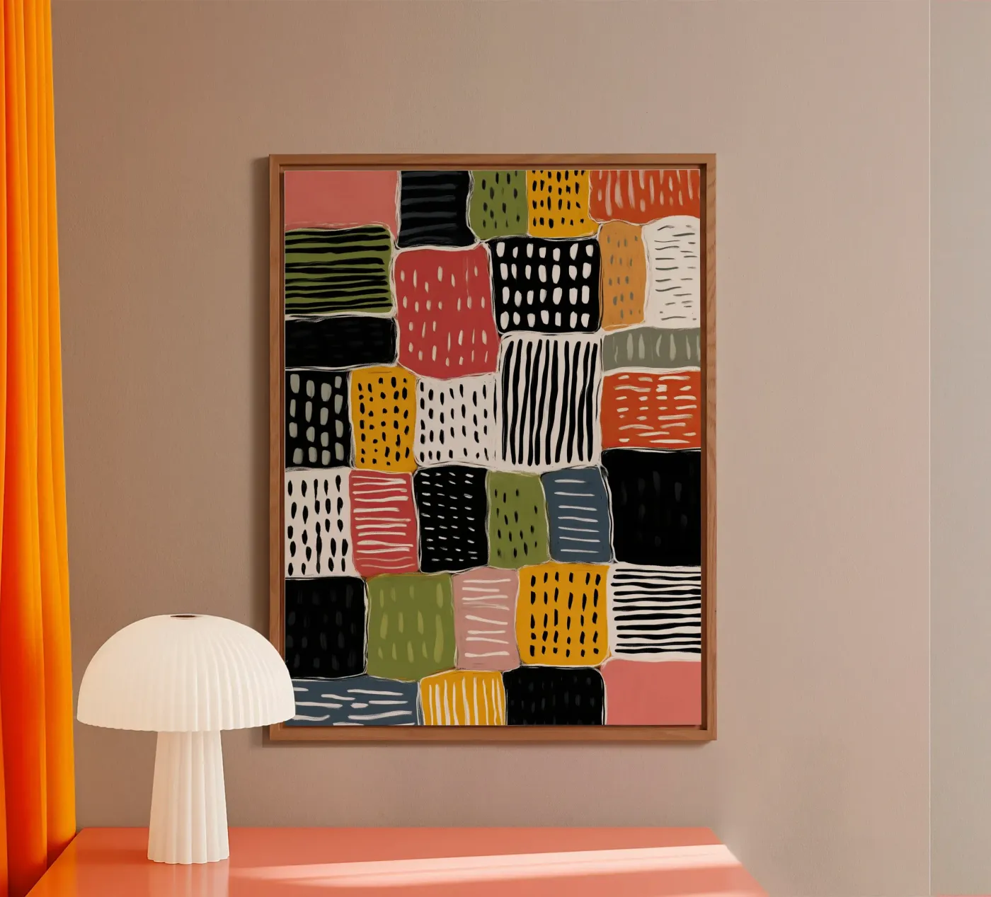 Playful Patchwork forex-plaat van Sienna Atelier