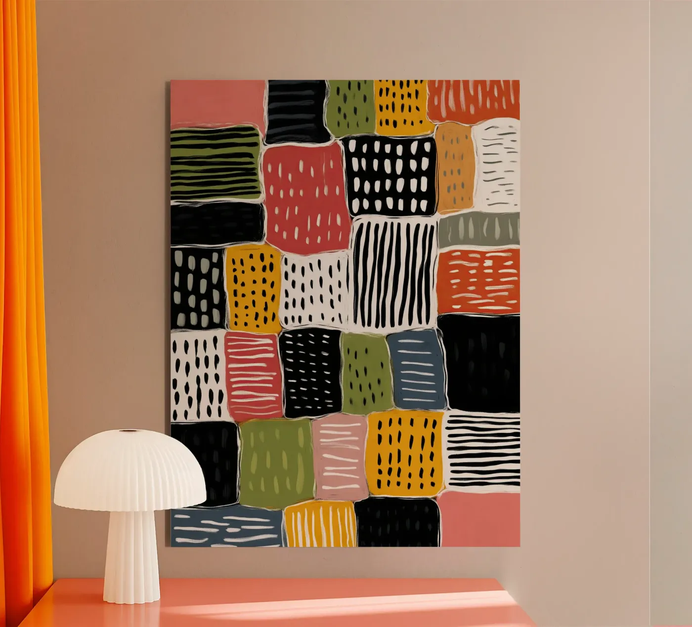 Playful Patchwork Forex-Platte von Sienna Atelier