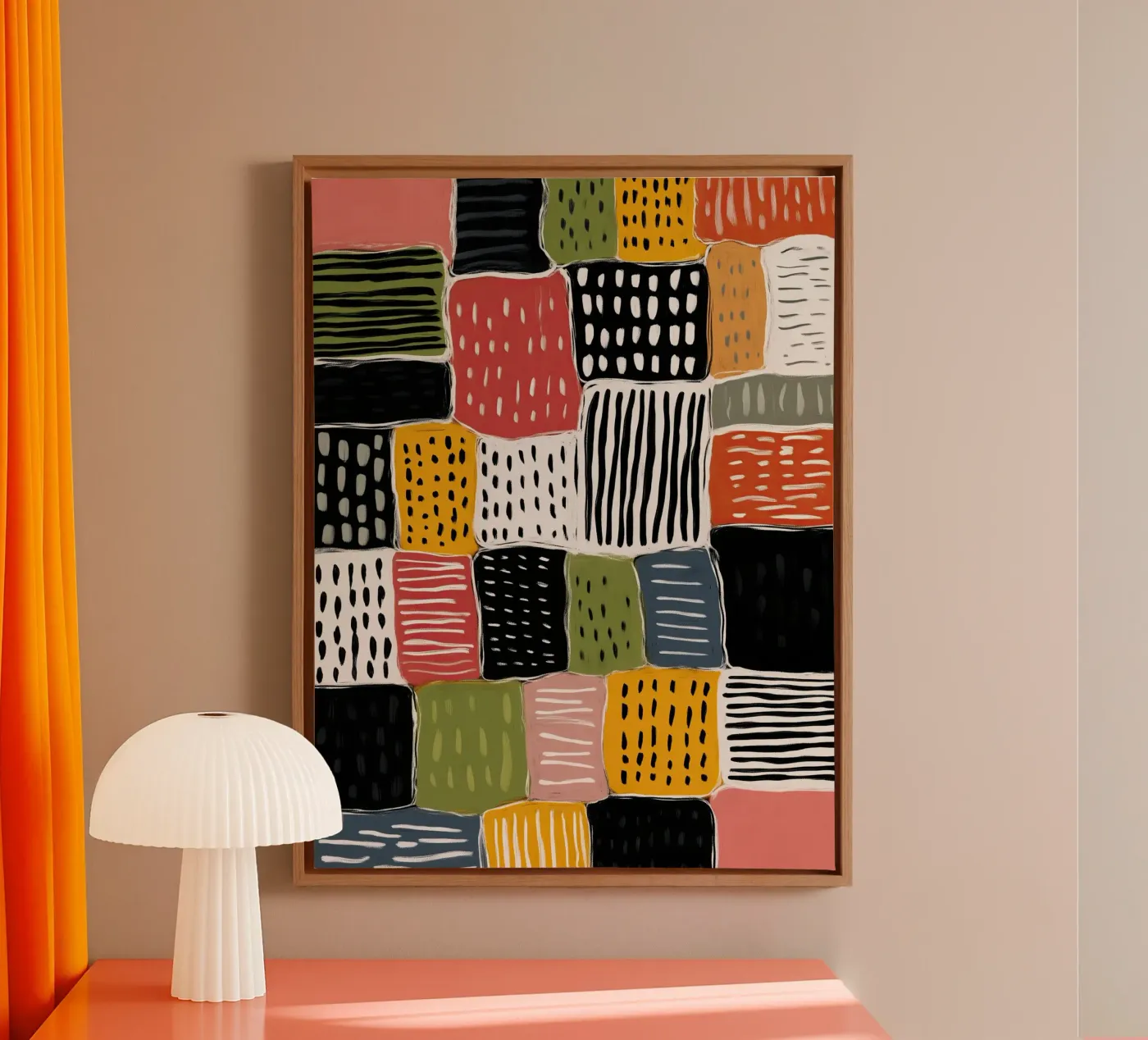 Playful Patchwork Leinwand von Sienna Atelier