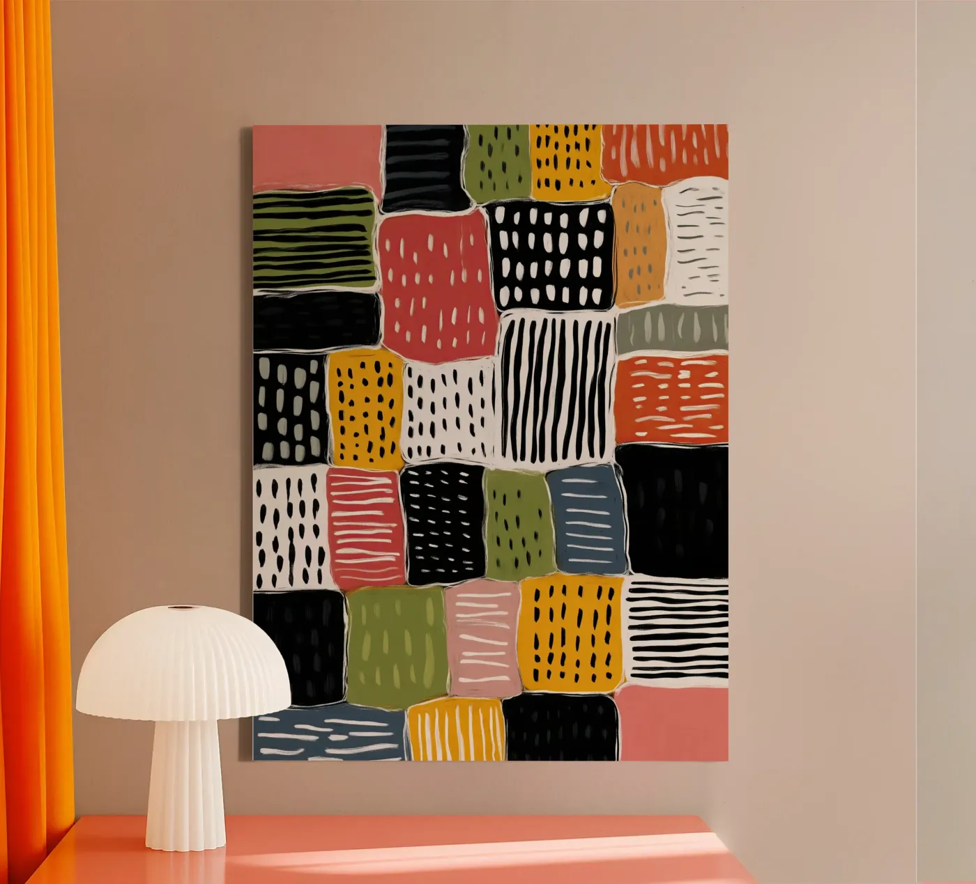 Playful Patchwork toile de Sienna Atelier