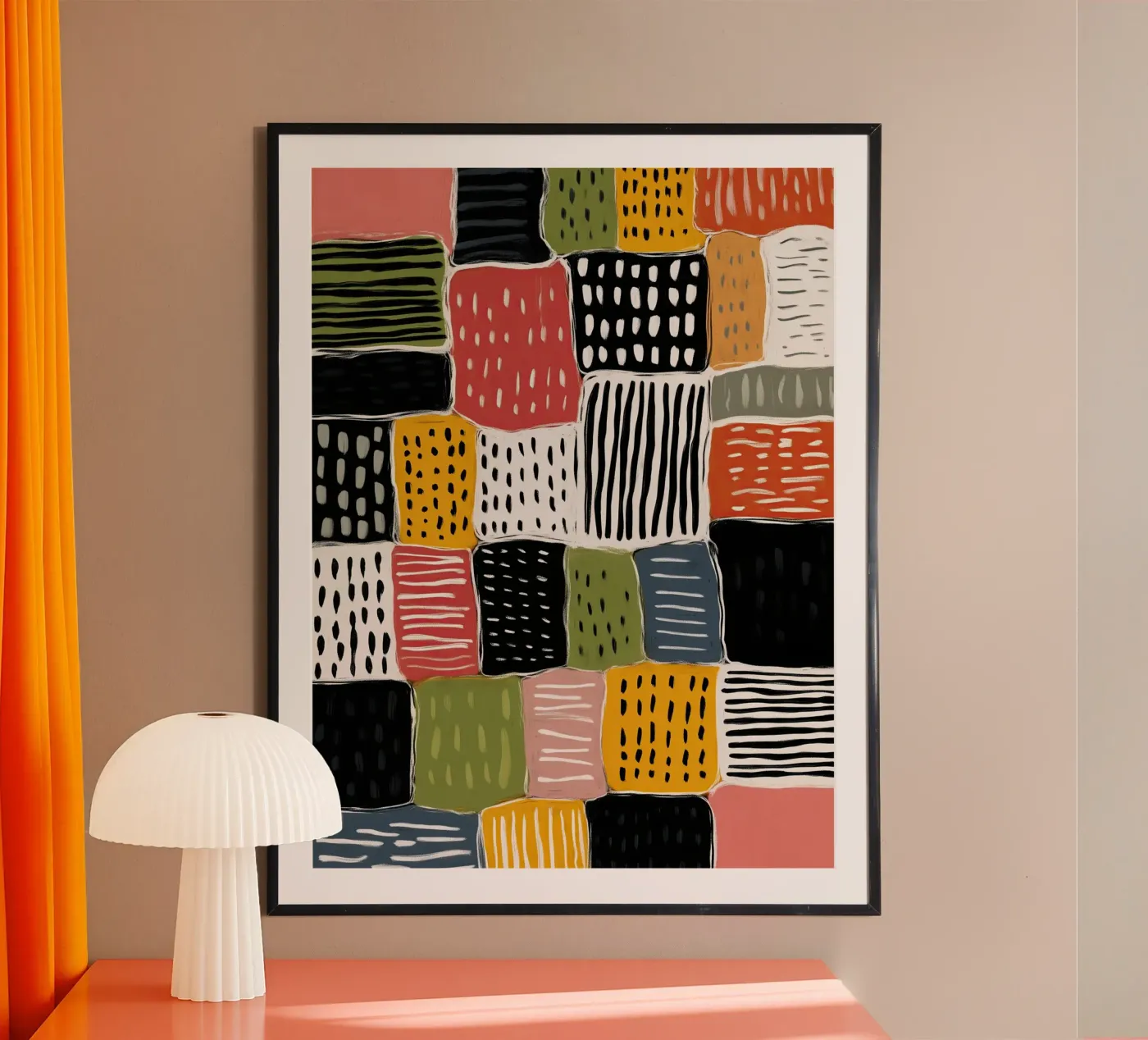 Playful Patchwork Poster von Sienna Atelier