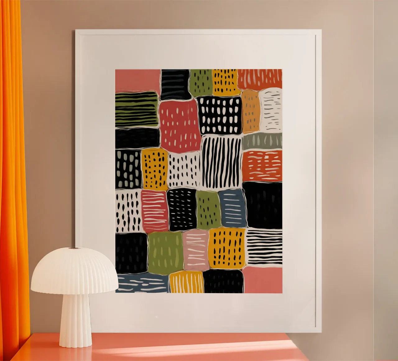 Playful Patchwork Poster von Sienna Atelier