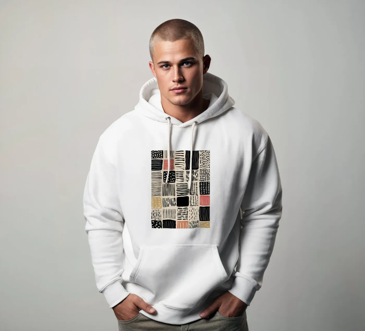 Ink Patchwork Hoodie von Sienna Atelier