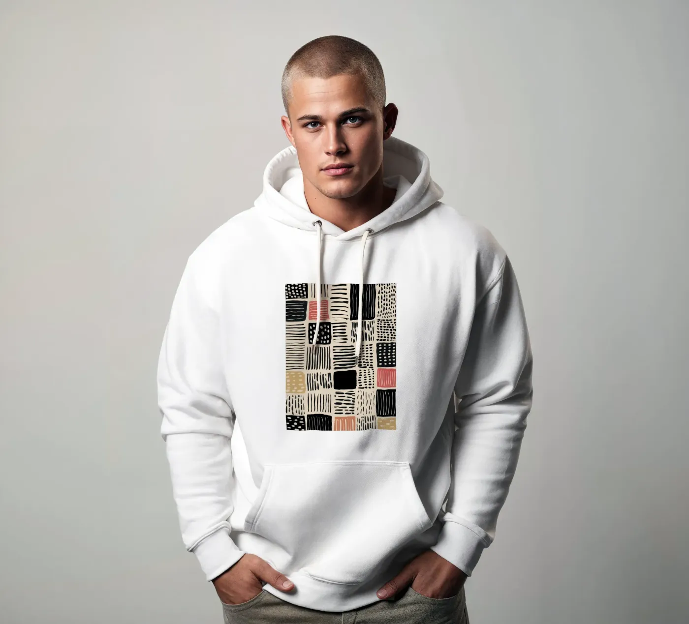 Ink Patchwork Hoodie von Sienna Atelier
