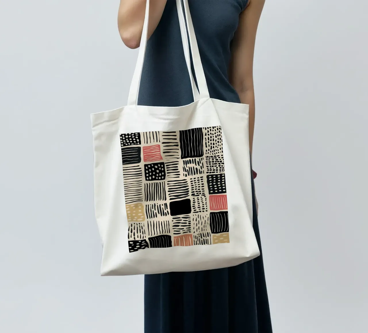 Ink Patchwork tote bag de Sienna Atelier