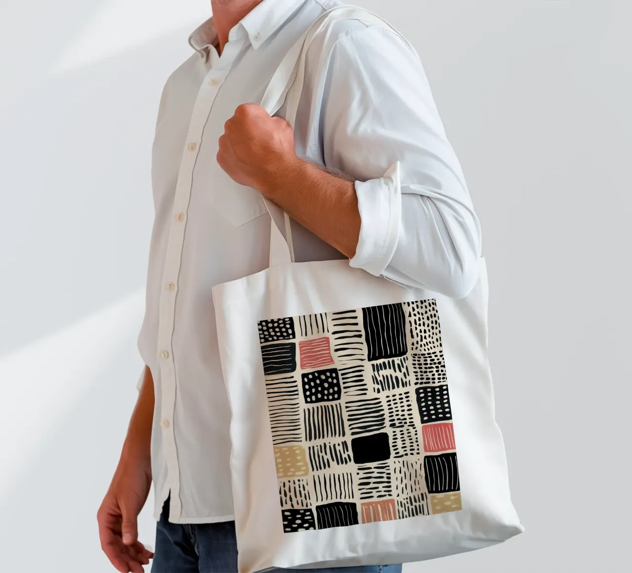 Ink Patchwork tote bag de Sienna Atelier