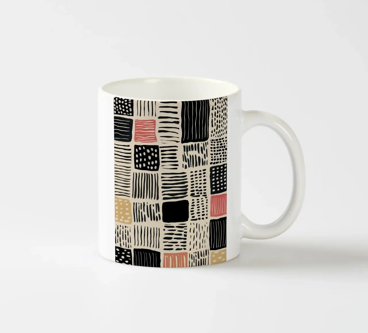 Ink Patchwork ceramic mug by Sienna Atelier