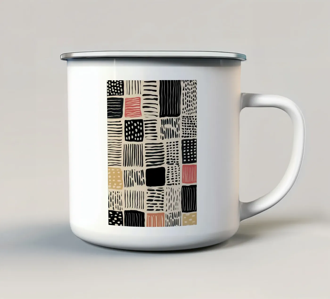 Ink Patchwork mug en émail de Sienna Atelier