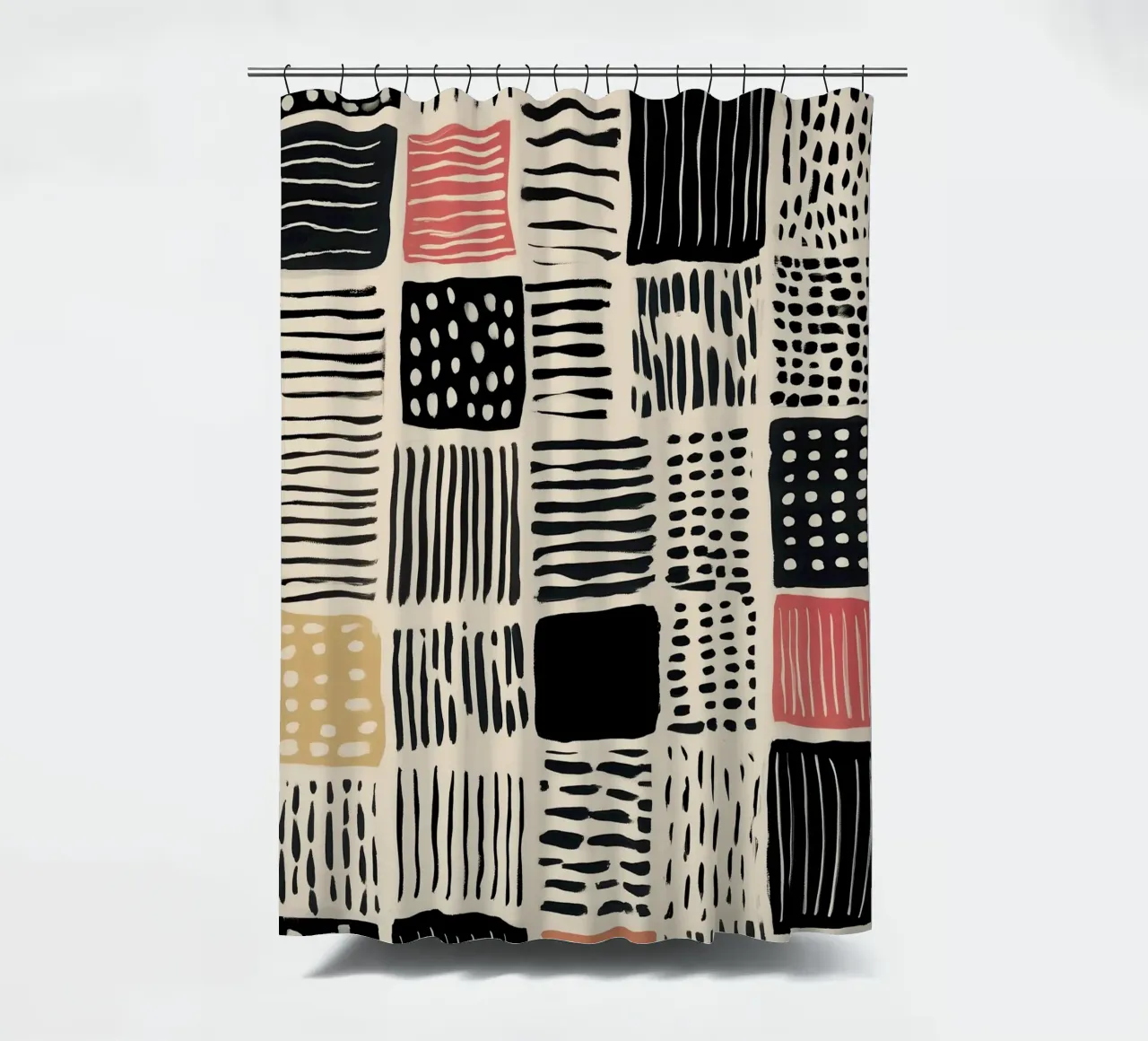 Ink Patchwork Duschvorhang von Sienna Atelier