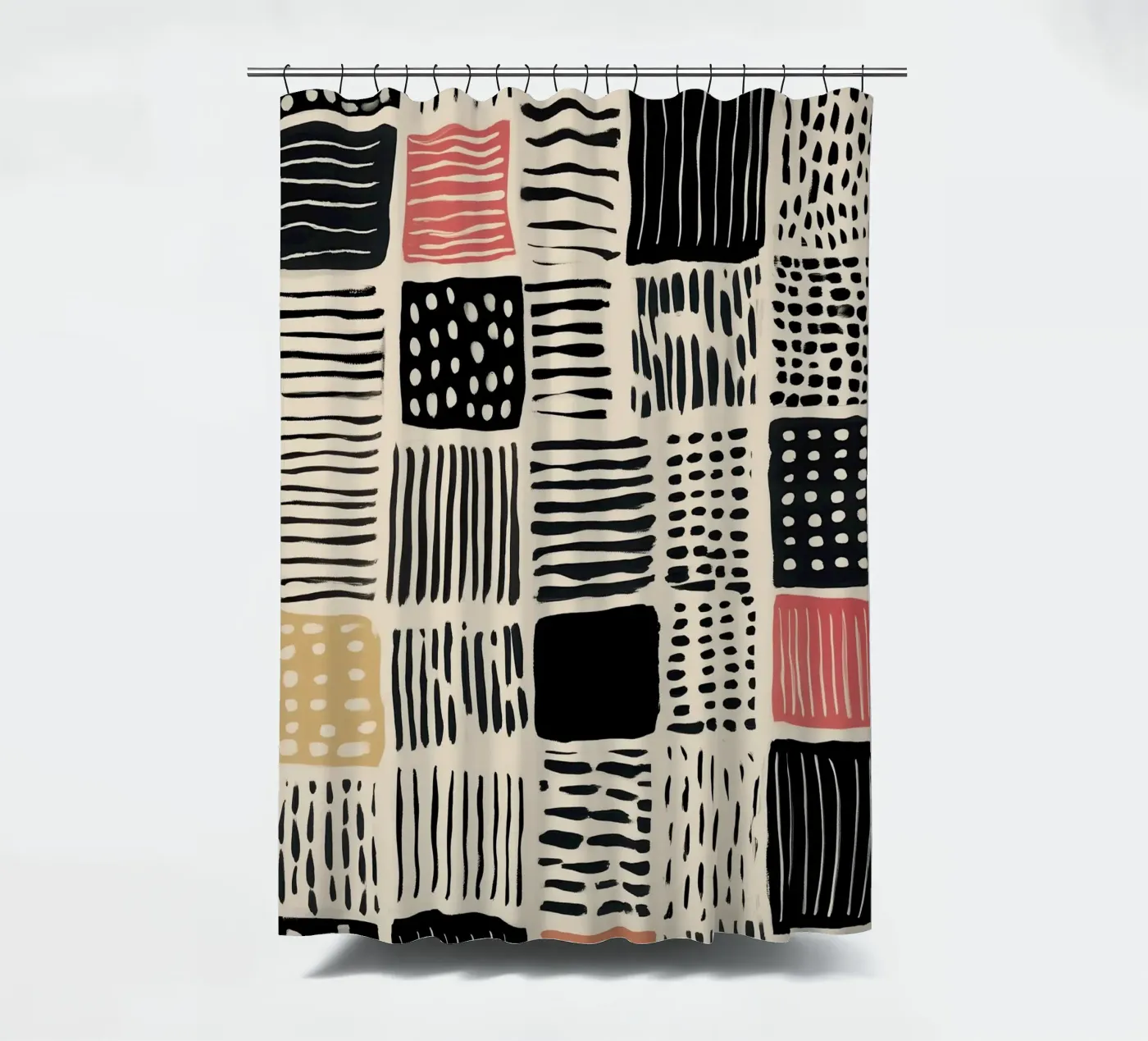 Ink Patchwork Duschvorhang von Sienna Atelier