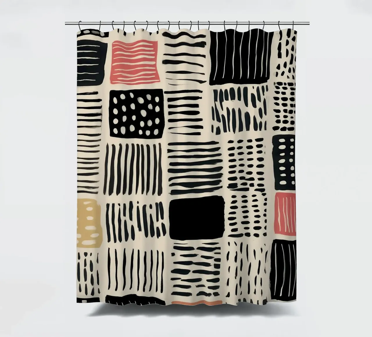 Ink Patchwork Duschvorhang von Sienna Atelier