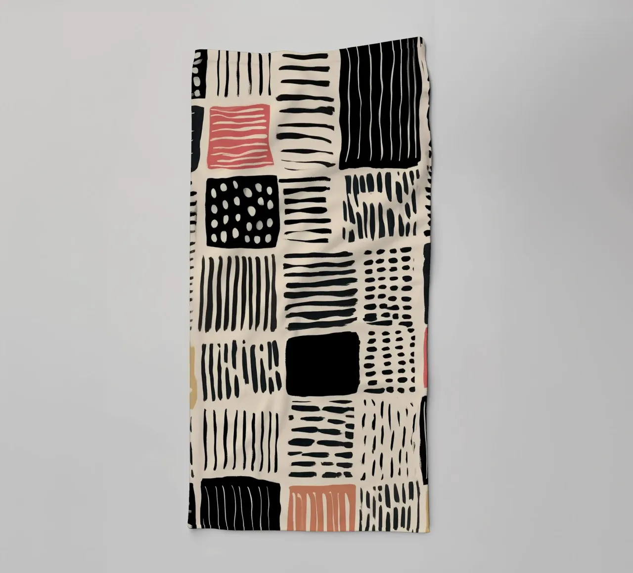 Ink Patchwork towel by Sienna Atelier