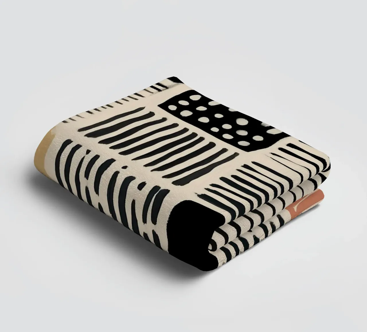 Ink Patchwork towel by Sienna Atelier