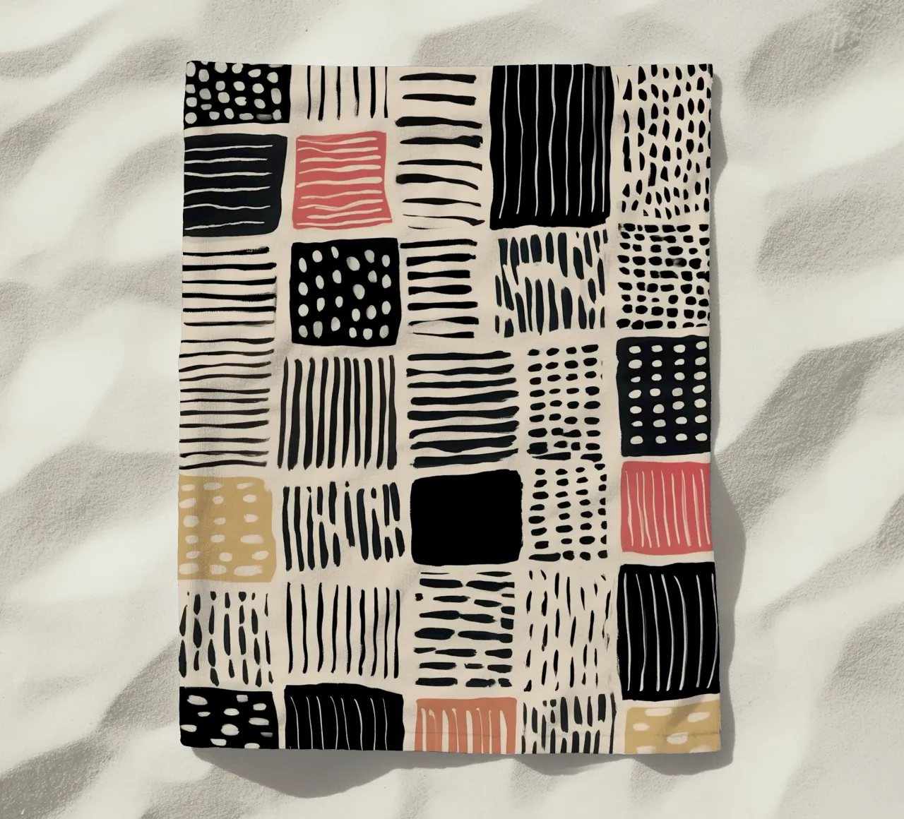 Ink Patchwork Strandtuch von Sienna Atelier