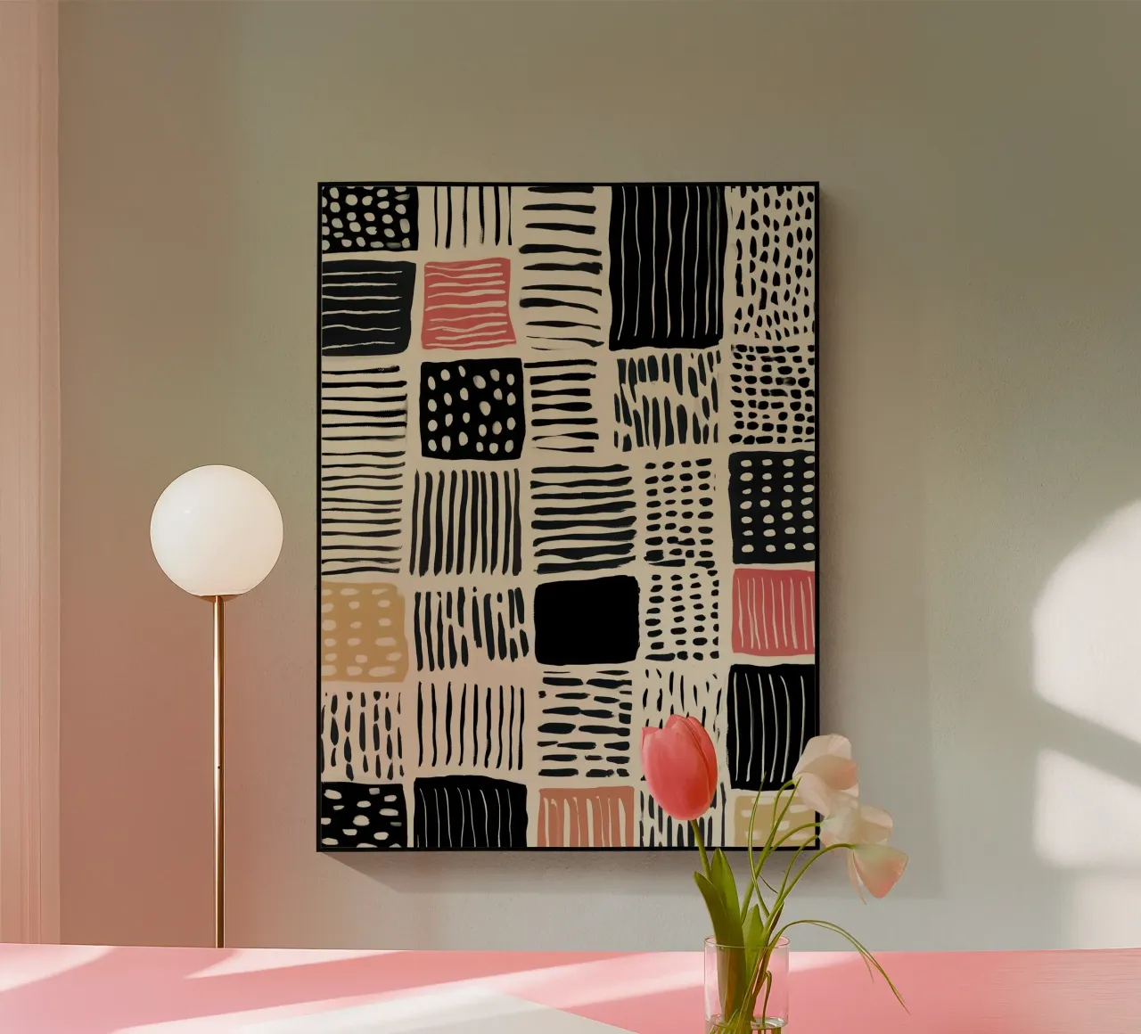 Ink Patchwork Acryl-Glas von Sienna Atelier