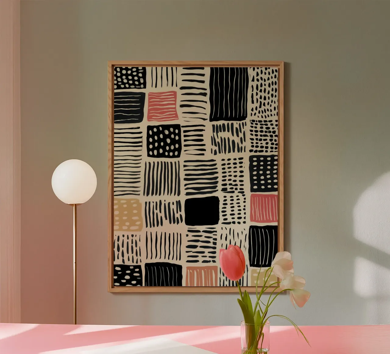 Ink Patchwork Forex-Platte von Sienna Atelier