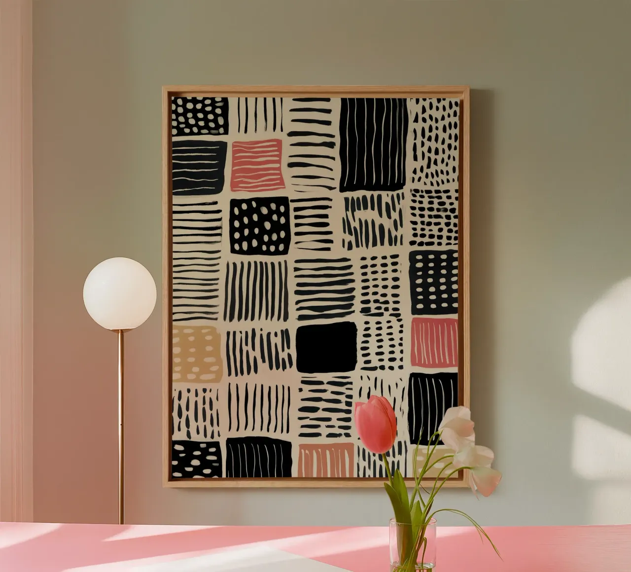 Ink Patchwork Leinwand von Sienna Atelier