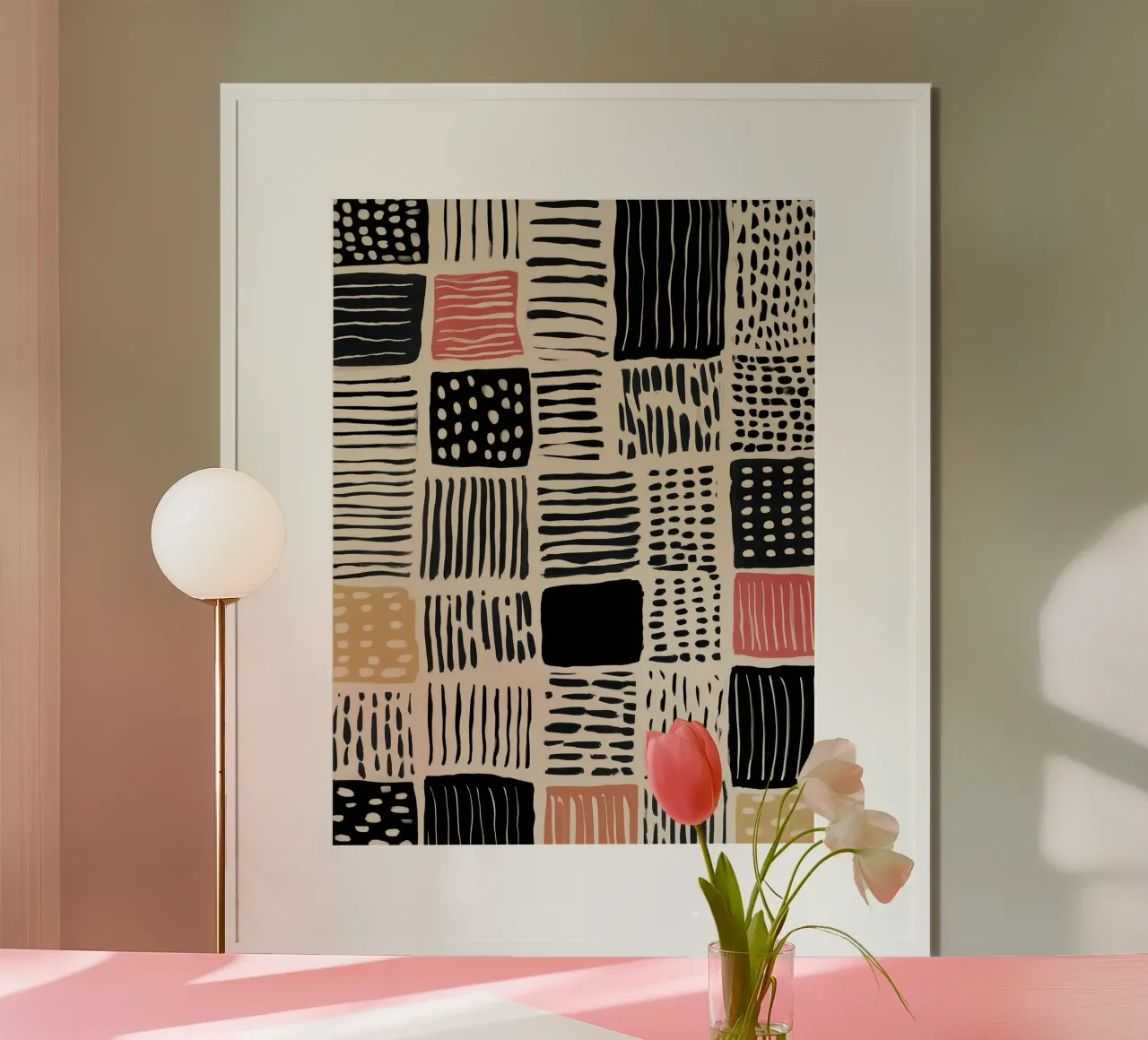 Ink Patchwork Poster von Sienna Atelier