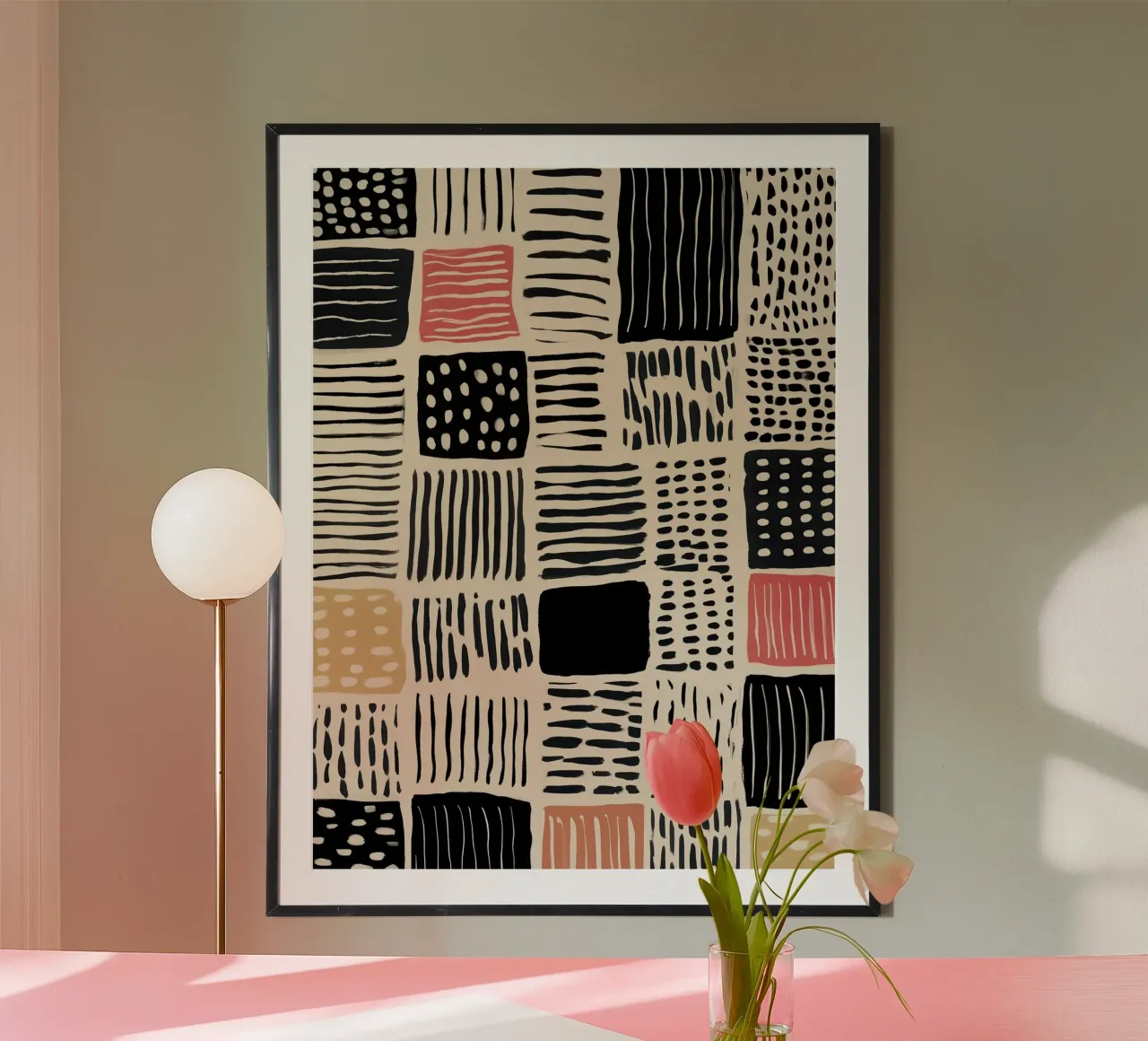 Ink Patchwork Poster von Sienna Atelier