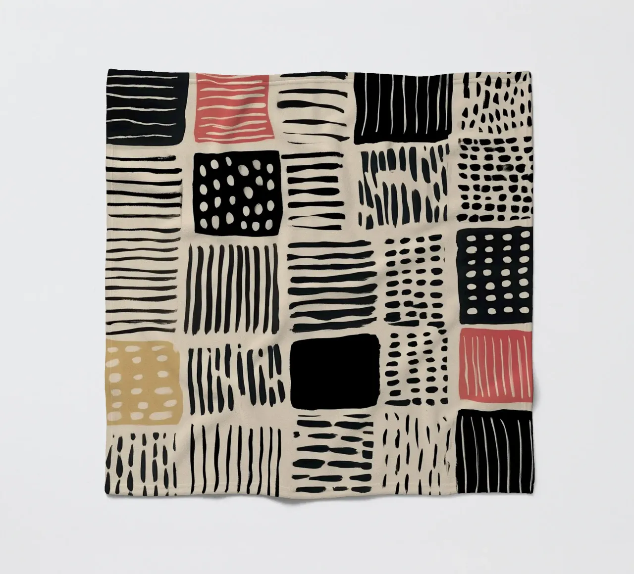 Ink Patchwork fleecedeken van Sienna Atelier