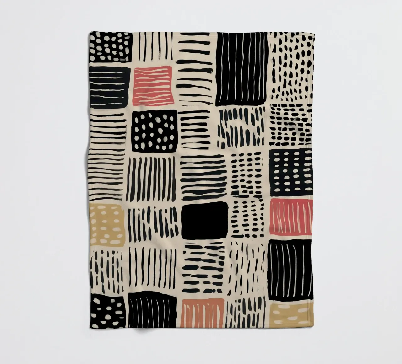 Ink Patchwork coperta in pile da Sienna Atelier