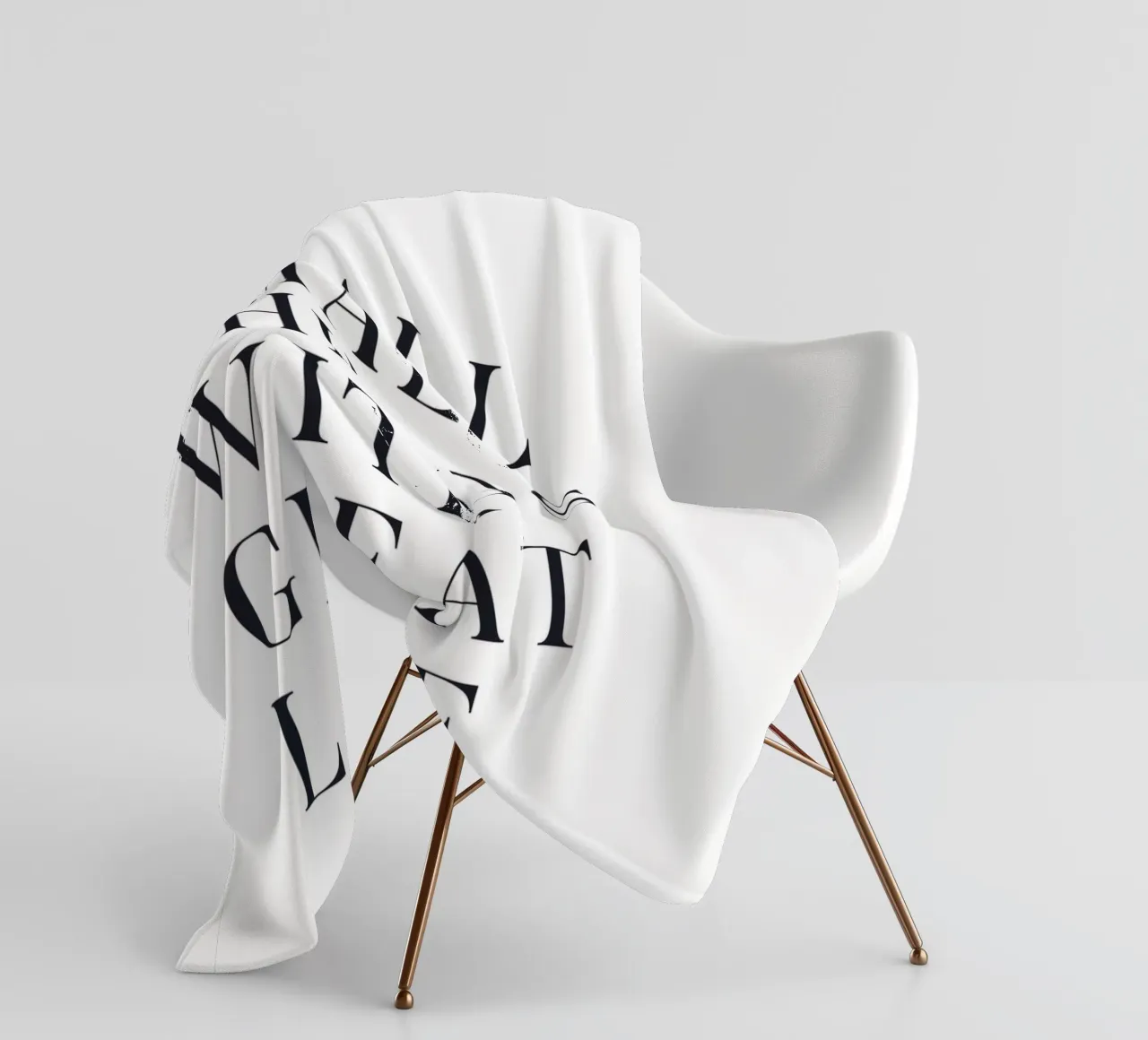 Inspiring quote in a minimalist style fleece blanket by Whole©