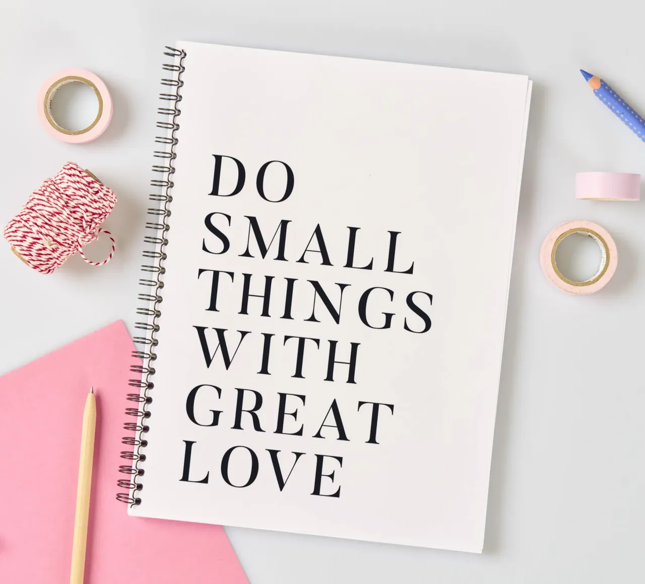 Inspiring quote in a minimalist style spiral notebook by Whole©