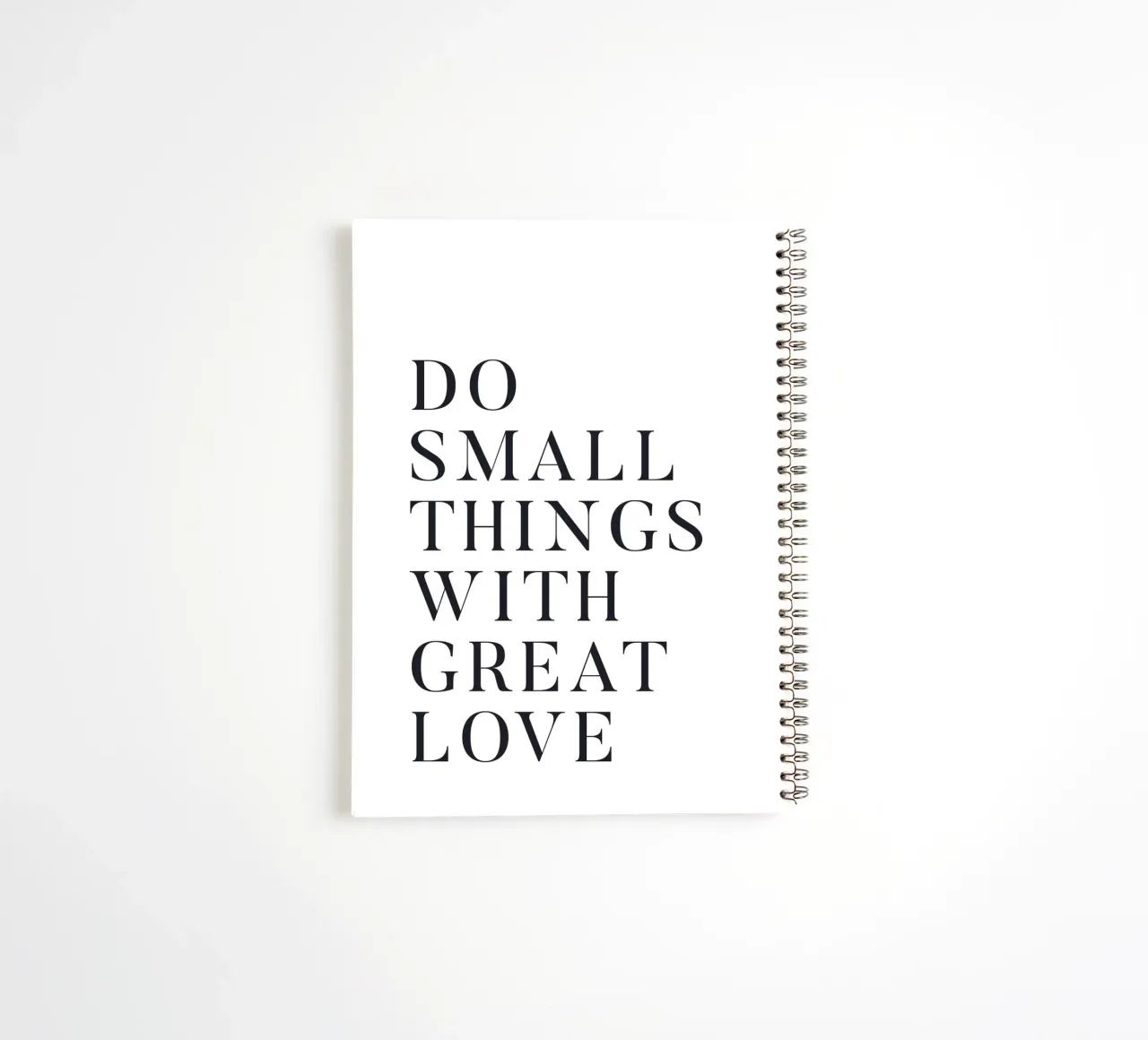 Inspiring quote in a minimalist style spiral notebook by Whole©