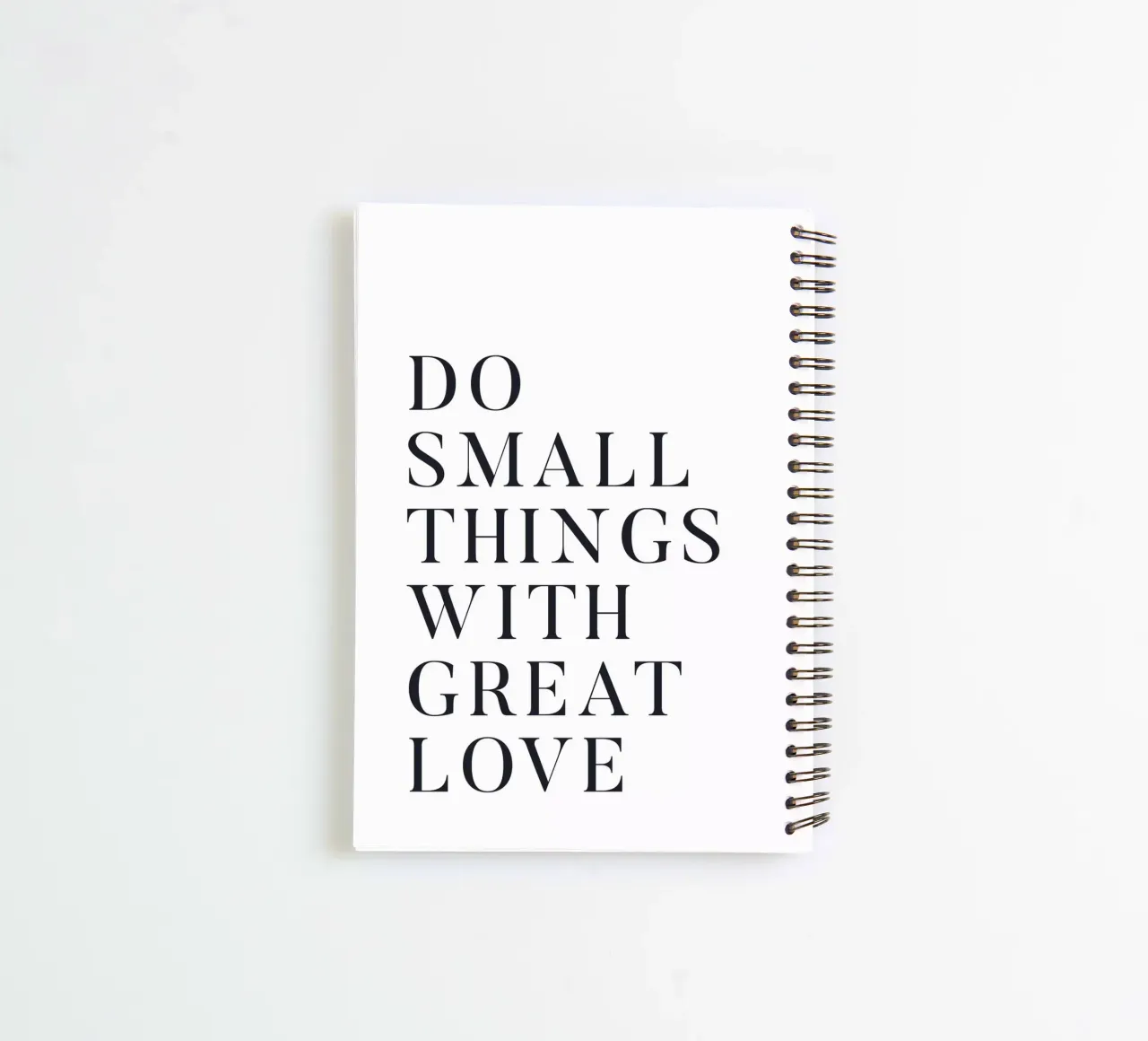 Inspiring quote in a minimalist style spiral notebook by Whole©