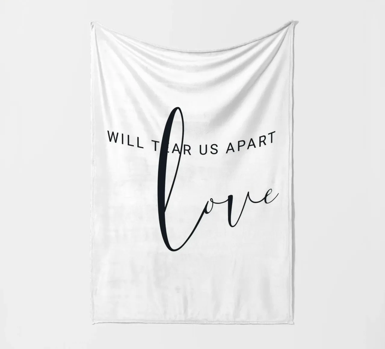 Modern typography - love and loss in design fleece blanket by Whole©