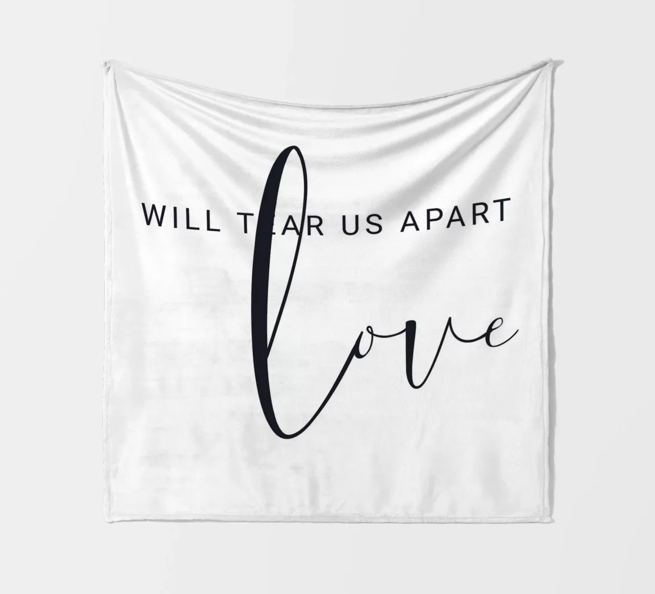 Modern typography - love and loss in design fleece blanket by Whole©