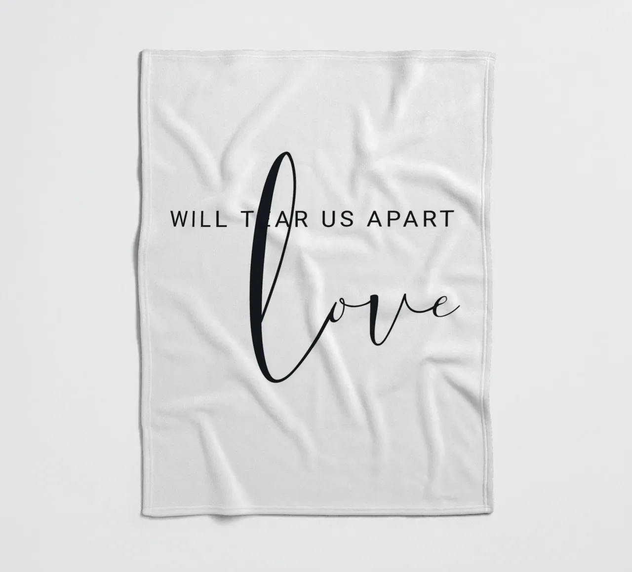 Modern typography - love and loss in design fleece blanket by Whole©