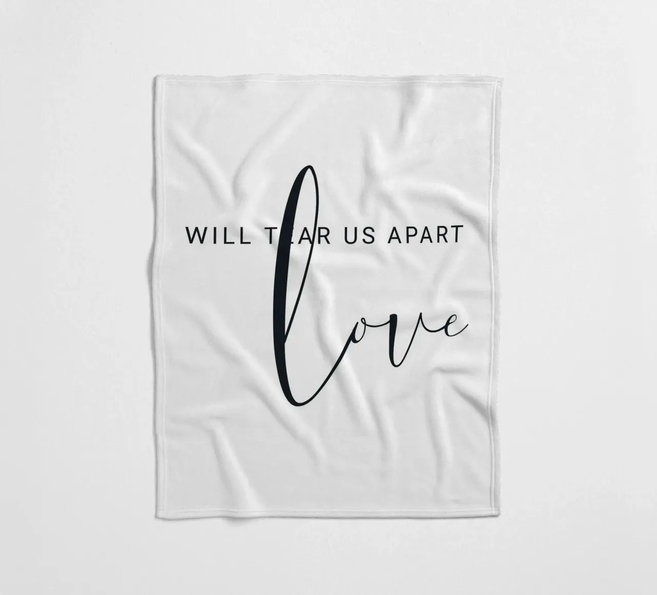 Modern typography - love and loss in design fleece blanket by Whole©