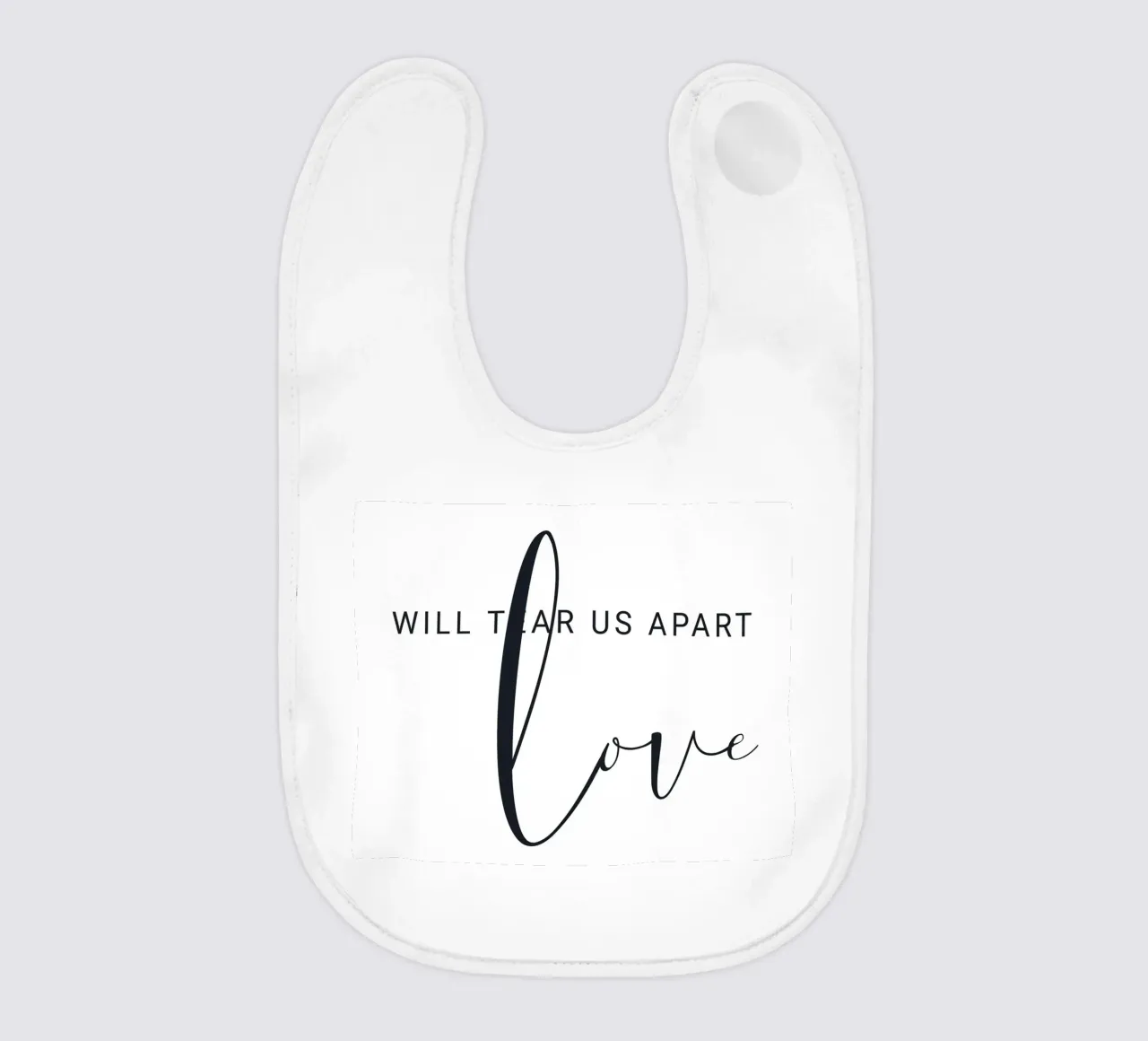 Tipografia moderna: amore e perdita nel design bavaglino da Whole©