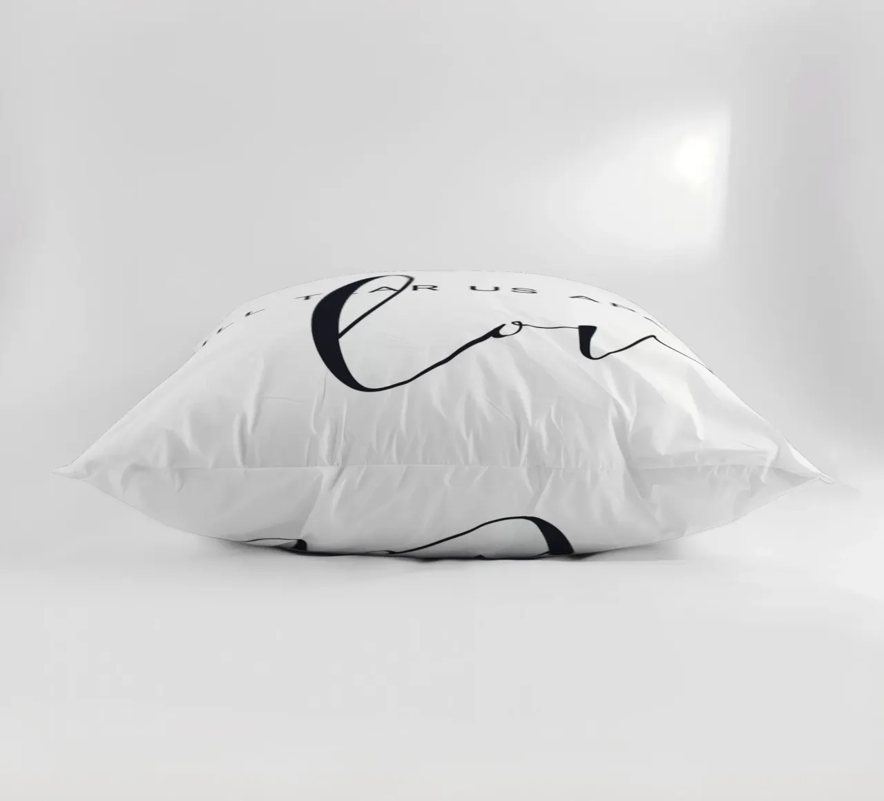 Modern typography - love and loss in design decorative cushion by Whole©