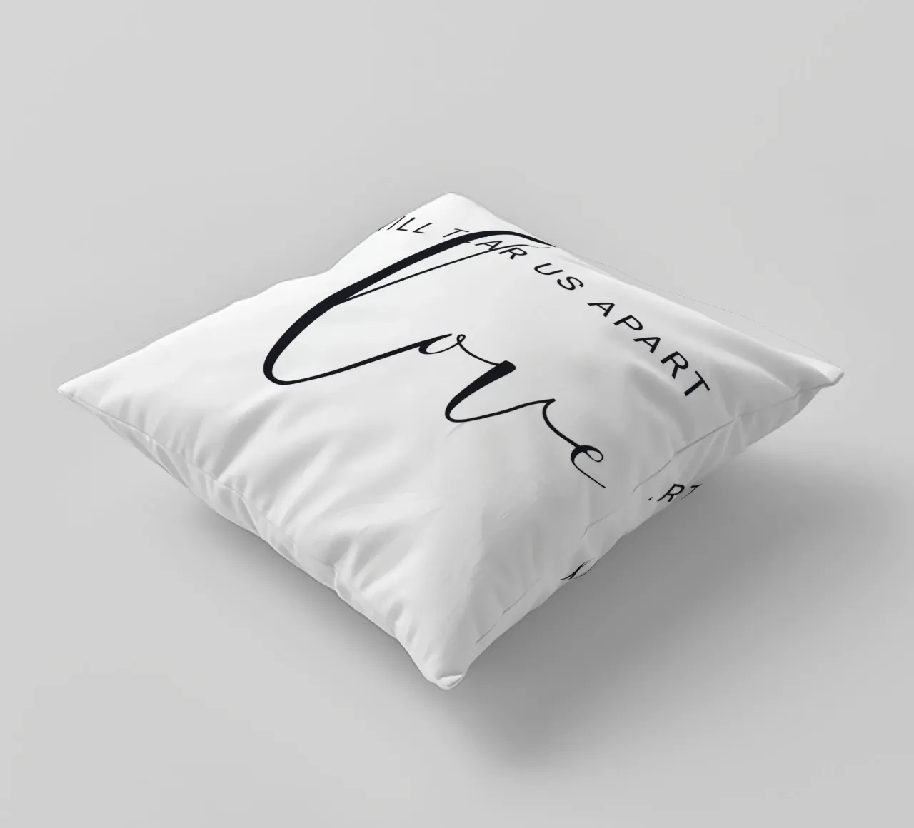 Modern typography - love and loss in design decorative cushion by Whole©