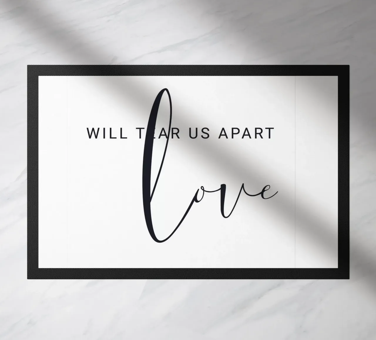 Modern typography - love and loss in design doormat by Whole©
