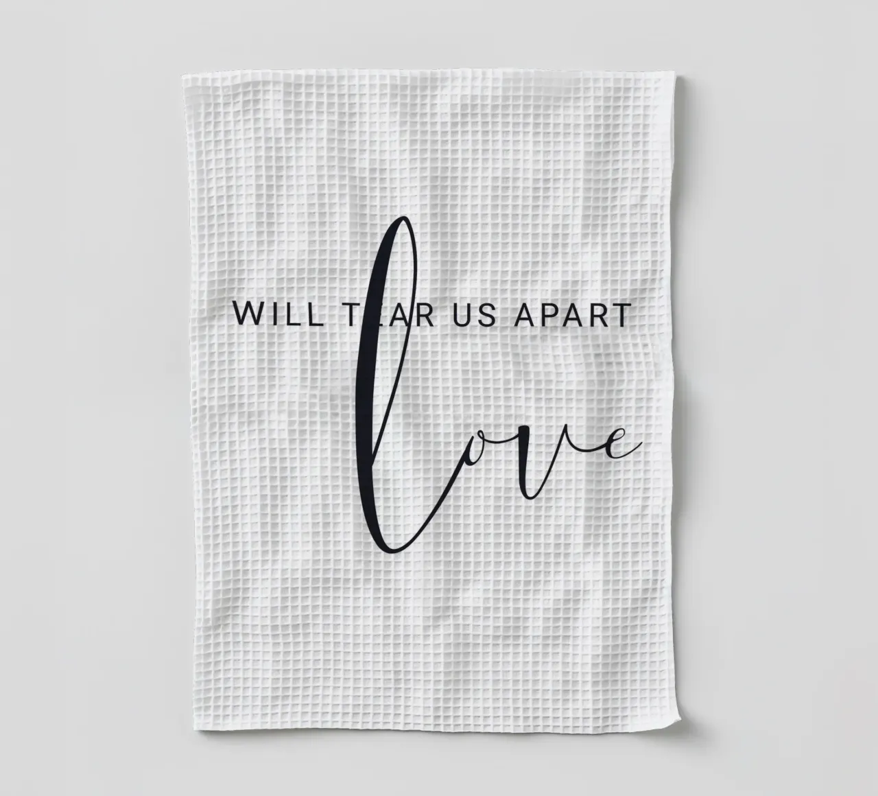 Tipografia moderna: amore e perdita nel design canovaccio da cucina da Whole©