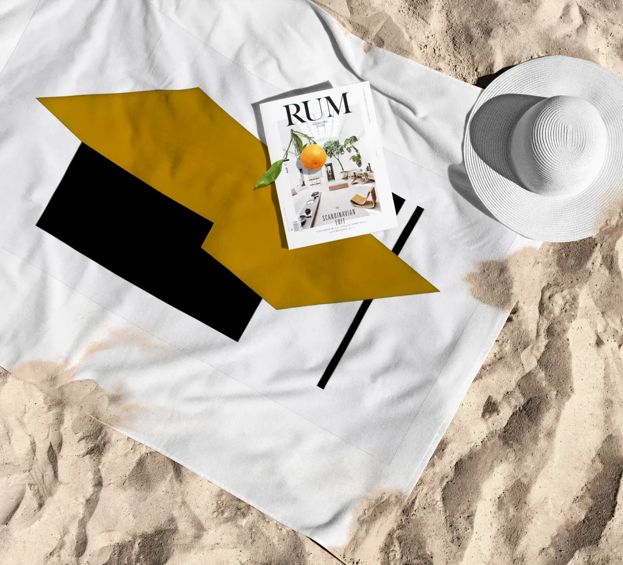 Abstract Form Sequence Strandtuch von Sun Flower